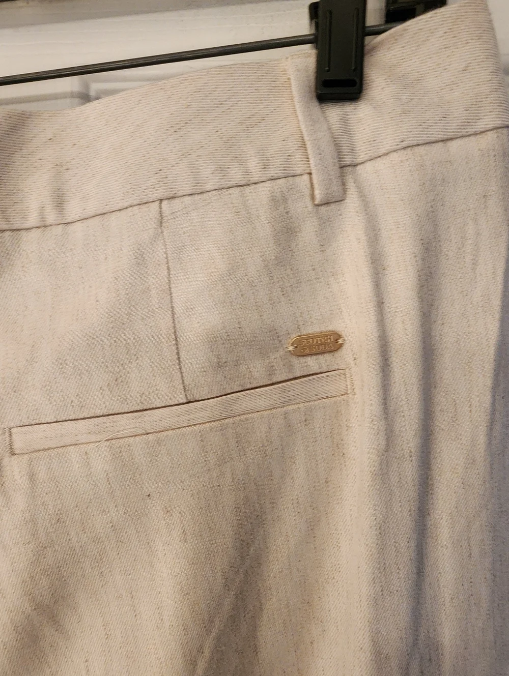 SCOTCH & SODA Amsterdam Summer Edition Viscose Blend In Heather Cream Size 34/28